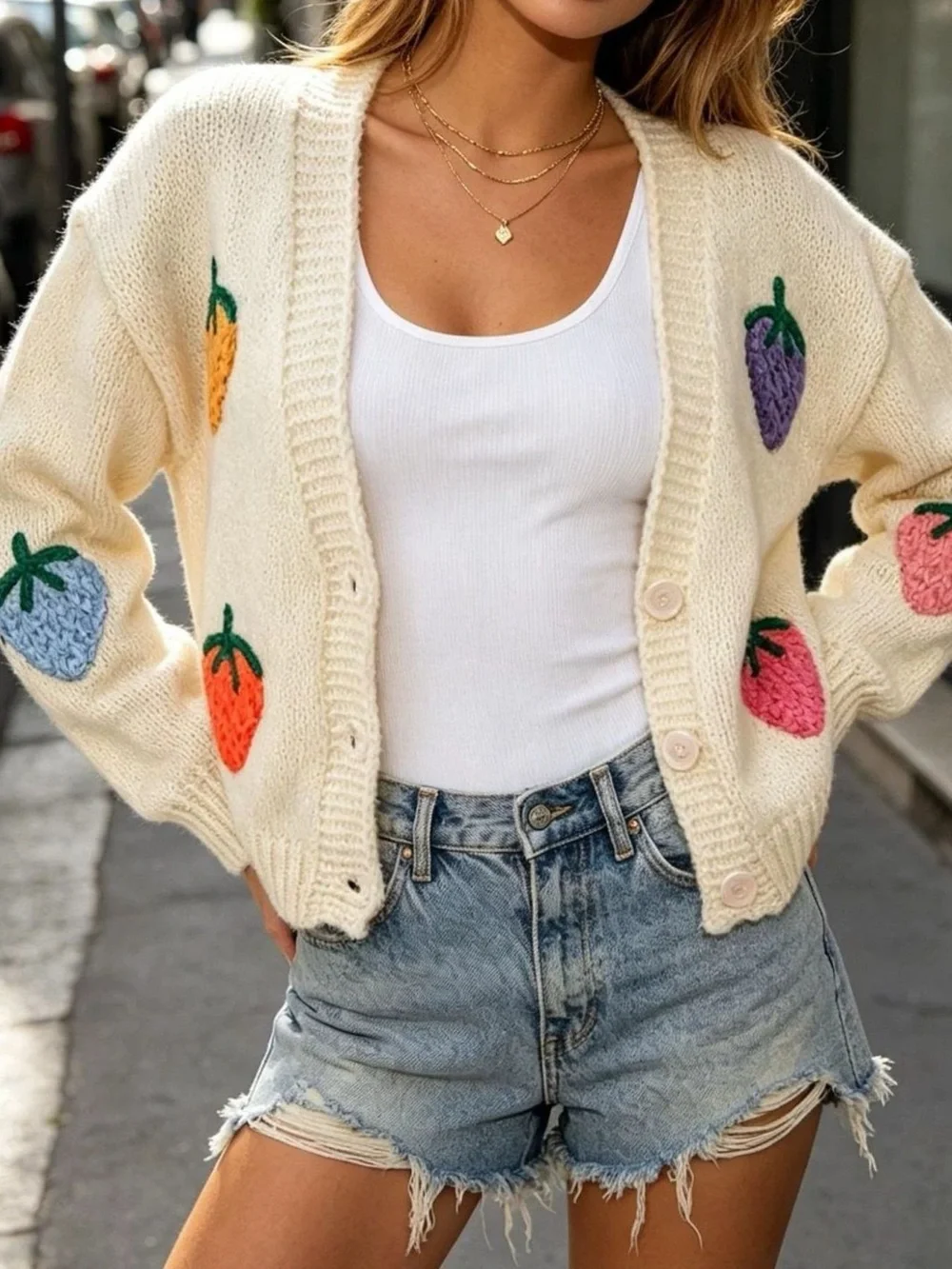Myztery features buttoned